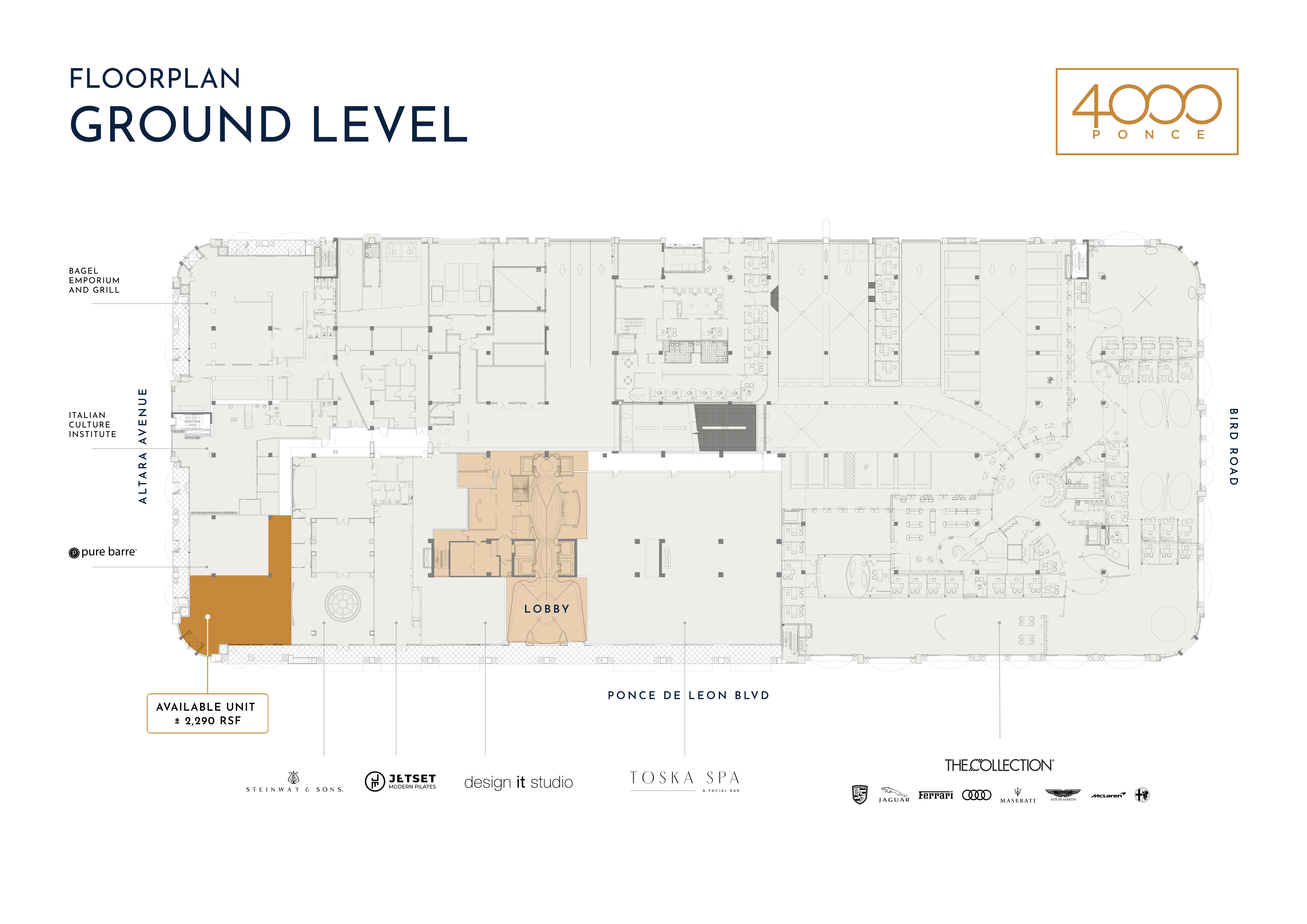 4000 Ponce ground floor plan